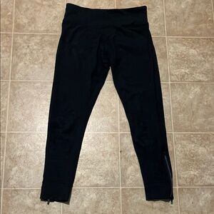 CK Calvin Klein charcoal gray zip ankle leggings
